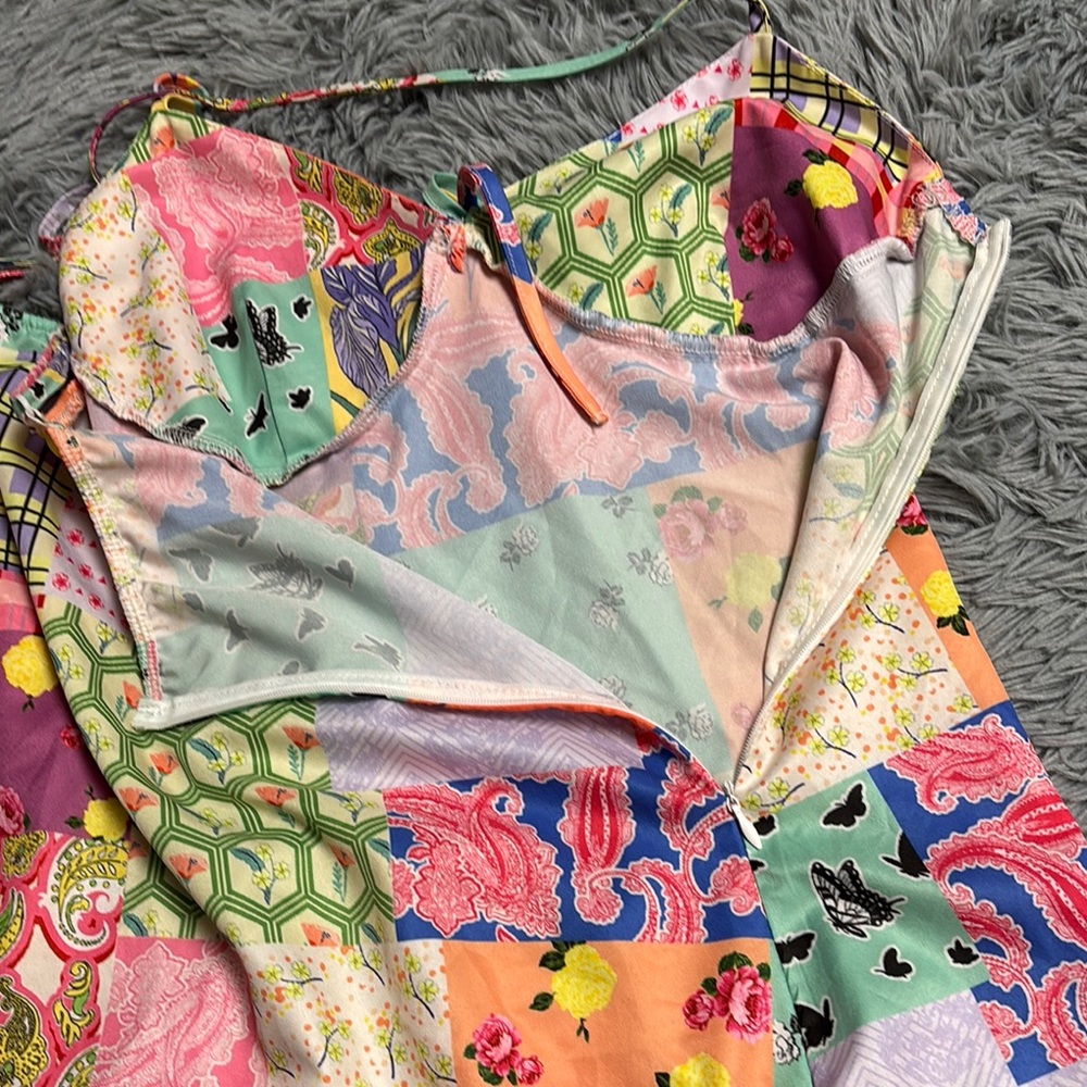 Colorful Patchwork Mini Dress - Picture 9 of 14